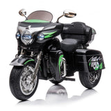12V Electric Motorcycle for Kids Ages 3-8, 2 Seats Ride-On Motorbike with 3 Wheels, Bluetooth, USB, LED Light & Storage Box | Safe & Durable Kids Toy Vehicle, Black