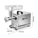 Stainless Steel Electric Meat Grinder, 0.4 HP 300W | Ideal for Commercial and Regular Use Valley Sportsman