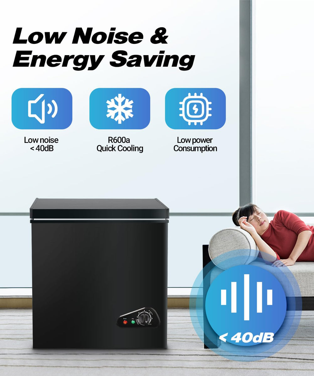 Chest Freezer 7.0 Cu.Ft Compact Chest Freezers with 7 Adjustable Therm ...