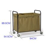 inless Steel Housekeeping Trolley - Hotel Room Service Cart, Cleaning Cart, Cloth Trolley for Efficient Room Maintenance & Housekeeping Ta