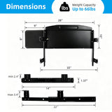 Solid Steel Under Desk Keyboard Tray Slide Out with 360° Rotating Mouse Platform,Keyboard Shelf Sliding,Under Desk Mounted Keyboard Holder,Under Desk Keyboard Drawer 28"Lx11"W