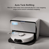 roborock S8 Max Ultra with Auto Water Refilling and Drainage System Robot Vacuum and Mop, FlexiArm Design, Smart Dirt Detection, Self-Emptying, 8000Pa Suction for Various Floors, Pet Hair, White