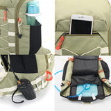 Bseash 40L Waterproof Hiking Camping Backpack with Rain Cover, Outdoor Sport Travel Daypack Rucksack for Skiing Cycling (Milk Green)