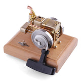 MechPuConToy Engine Model Kit That Works, Water-Cooled Mini Four-Stroke Engine Model with Wooden Base