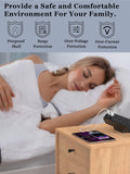 Desk Clamp Power Strip Built-In1 Retractable USB C Cables, USB Ports Black