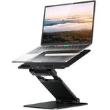 Height Adjustable Laptop Stand for Desk, Dual Foldable Aluminum Computer Riser