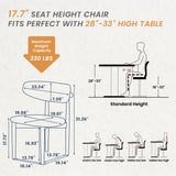 POVISON Round Dining Table Set, 59" Sintered Stone Dining Table with 6 Dining Chairs Set, Matte Black with Bronze Sintered Stone Tabletop with Bronze Carbon Steel Pedestal