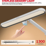 Honeywell LED Desk Lamp with Clamp - 05B02 Touch Control Sunturalux Natural Light Clip On Desk Light 4000K 1300LM Dimmable Eye Caring Table Lamp Full Metal Desk Lamps for Home Office