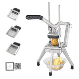 ROVSUN Commercial Vegetable Chopper French Fry Cutter Potato Slicer Fruit Chopper, Super Value Set of Suction Feet, 1/2'', 3/8'', 1/4'', 8-Wedge Blades and Pusher Blocks for Restaurant, Home & Kitchen