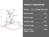 Home Gym SCM-1350 158LB Multifunctional Full Body Home Gym Equipment for Home Workout Equipment Exercise Equipment Fitness Equipment SincMill