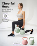 YOTTOY Soft Kettlebell,Kettlebell Anti-Slip Grip Weight for Home Workouts, Kettlebells Set Strength and Safety Guaranteed (15LB-Green)