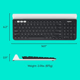 Logitech K780 Multi-Device Wireless Keyboard for Computer, Phone and Tablet – FLOW Cross-Computer Control Compatible – Speckles Logitech