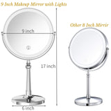 Vanity Mirror with Lights Chrome Two Way Mirror Lovecandy