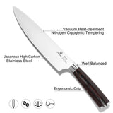 imarku 3 Pieces Knife Set, Japanese High Carbon Stainless Steel Chef Knife Set, Professional Chef Knives with Ergonomic Pakkawood Handle, Ultra Sharp Cooking Knives for Kitchen & Home Cooking