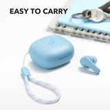 Wireless Earbuds, 10mm Drivers with Big Bass, Bluetooth 5.3, 30H Long Playtime, Water-Resistant, 2 Mics (Light Blue) Soundcore