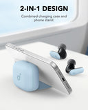 Noise Cancelling Earbuds, Strong and Smart Noise Cancelling, Powerful Bass, 45H Playtime (Blue) Soundcore