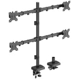MOUNTUP Quad Monitor Stand, 4 Monitors Desk Mount for 17 to 32 inch Computer Screens, Fully Adjustable Stacked Mount with Tilt Swivel, 4 Heavy Duty Monitor Mount, Holds up to 17.6lbs per Arm