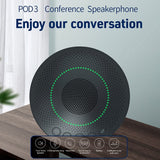 YMGSCC Speakerphone Conference Microphone Omnidirectional Computer Mic 360° Voice Pickup Touch-Sensor