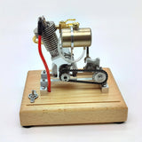 MechPuConToy Engine Model Kit That Works, Mini Single-Cylinder Four-Stroke Engine Model for Motorcycles, Physics Science Experiment for Adult