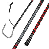 FISHAPPY Fishing Gaff Saltwater Fish Gaff with S316 Stainless Steel Fishing Hook Carbon Fiber Fishing Gaff 4'8''/ 7' (7' Gaff - 3'' Hook)