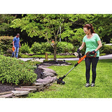 BLACK+DECKER 20V MAX Cordless String Trimmer and Edger with Spool, Battery and Charger Included, 2 Speed, 12 Inch (LST522)