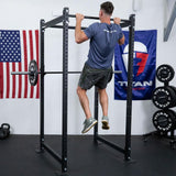 Titan Fitness T-3 Series Black Short Power Rack, 36in Depth, 1,100 LB Capacity Cage for Weightlifting and Strength Training
