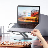 DTTLYQF Aluminum Alloy Laptop Stand Multi-Functional Extension Can Rotate to Increase The Heat Dissipation Bracket(Gray)