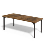 Farmhouse Dining Table for 6-8 People, Large Rustic Wooden Kitchen & Dining Room Table