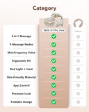 SKG G7 Pro Fold 3.0 Neck Massager for Pain Relief Deep Tissue Vibration Cordless Travel Massager, Mother's Day Innovative Foldable 3D Neck Massager Gifts for Office Home Car Travel, Gold Titanium