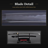 Damascus Empire Wheel Katana, 1045 Carbon Steel Hand Forged Full Tang Sword