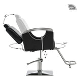 BarberPub Barber Chair for Barbershop,Reclining Salon Chair for Hair Stylist 9180 (Black)
