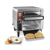 Conveyer Toaster, 1000+ slices per hour, 208V, 2700W, 6-20 Phase Plug, Silver Waring