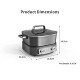 Electric 6.5 Quart | 8-in-1 Multi-Cooker with Safe Nonstick Coating, Three Level Power | Timer, up to 60 Minutes AUTUCU