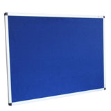VIZ-PRO Notice Board Felt Blue, 48 X 36 Inches, Silver Aluminium Frame