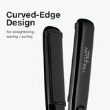 Paul Mitchell Style+ 1" Ceramic Flat Iron, Adjustable Heat Settings, for Straightening + Curling