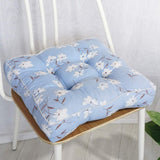HXAZGSJY Chair Cushions for Dining Chairs Bohemian Soft Patio Chair Pads Indoor Office Home Kitchen Square Dining Chair Cushion Pillow Blue Flower 20"x20"x4"