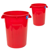 Magnum 44 Gallon Trash Can, High-Vis Red, Construction Grade, Heavy Duty Plastic