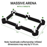 OZIS Inflatable Soccer Pool Giant Table Football Pool Pitch Billiards Inflatable Football Billiard Ball Game with Blower & 16 Balls Durable Materials for Backyard Outdoors Indoor Sports Game(Black)