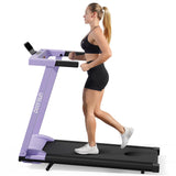 DeerRun Foldable Treadmill for Home with 6% Manual Incline & Handlebar