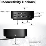 HP Docking Station for Laptop Dual Monitor and Charging Bundle - HP USB-C G5 Dock