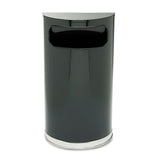 Rubbermaid Commercial Products Half Round Trash Can, Black, 9-Gallon
