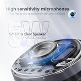 2-in-1 Conference Speaker and Microphone, Daisy Chain Wireless Bluetooth Speakerphone with 360° omnidirectional mics TONGVEO