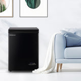 DEMULLER 63L Mini Deep Freezer with Electronic Temperature Control Panel Small Chest Freezers with Two Baskets Black (-12℉ to 50℉) Ideal for Kitchen Dorm Apartment