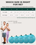 Trideer Extra Thick Yoga Ball Exercise Ball, 5 Sizes Ball Chair, Heavy Duty Swiss Ball for Balance, Stability, Pregnancy and Physical Therapy, Quick Pump