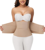 SHAPSHE Waist Trainer Belt for Women Workout Cincher Tummy Control Trimmer Corset Shapewear Segmented Postpartum Band, M Tan