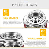 Garbage and Food Waste Disposer 2600 RPM Stainless Steelfood Disposal Grinder Continuous Feed Super Quiet&Easy to Install with Air Switch Garbage Disposal,Red