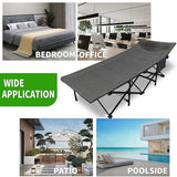 Northroad Camping Cot for Adults with Cushion and Pillow, Portable Folding Bed for Sleeping, Lightweight Tent cot with Carry Bag Supports 450 lbs (Grey)