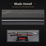Red Whirling Cloud Katana, 1045 Carbon Steel Hand Forged Full Tang Sword