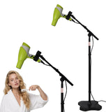 Blow Dryer Stand Hands Free with Universal Hair Dryer Holder, Stable Heavy Duty Base, Adjustable Height 25" to 69", Free Hands to Do Other Things