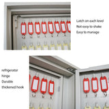 Wall Mounted Key Cabinet with Keychain Labels Secure Metal Box for Home Office Business